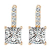 Square Zircon Ear Accessory  gold plated white zircon
