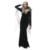 Luxury Black Vampire Dress Halloween Witch Queen Costume