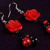Red Rose Original DIY Special Offer National Style Earring Woman