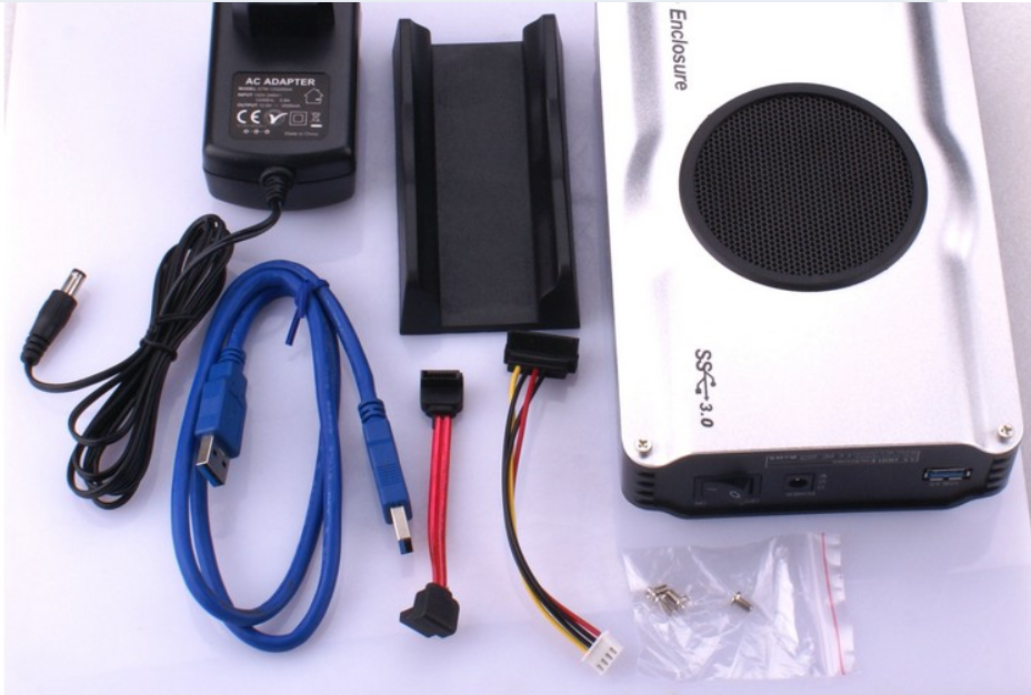 USB 3.0 3.5"/2.5" SATA HDD Enclosure Case with Big Fan