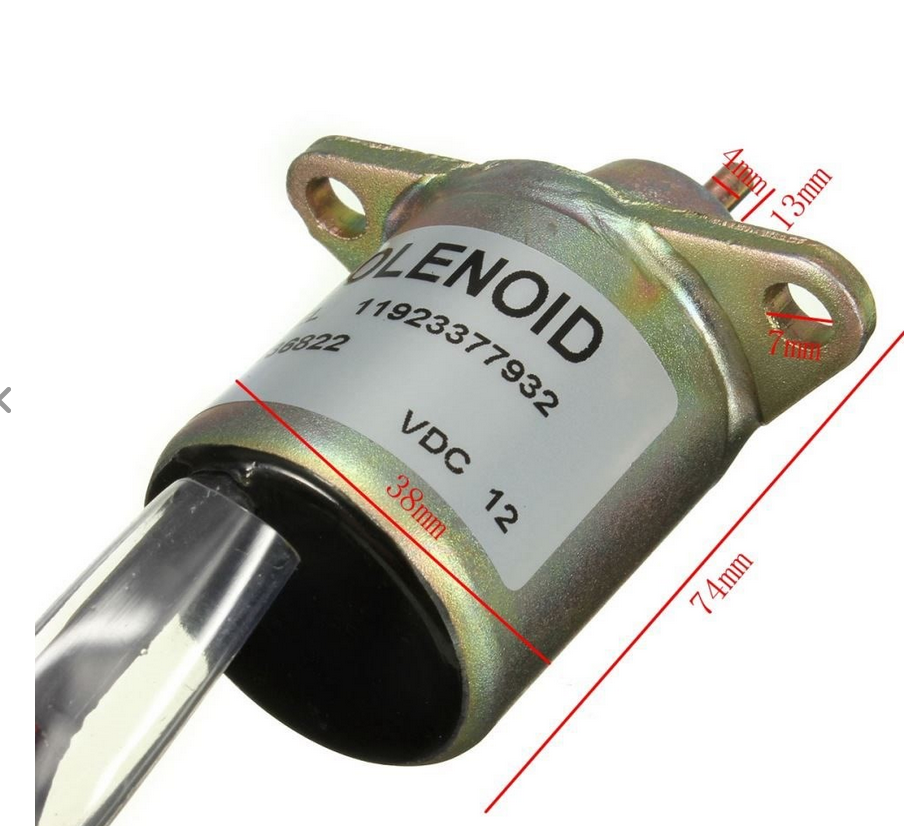 Diesel Fuel Shut Off Stop Solenoid 11923377932 For Yanmar John Deere Tractor