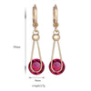 Lifelong Love AAA Zircon Earrings    gold plated red zircon