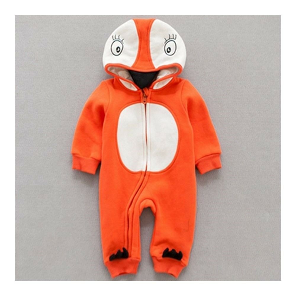 Infant Boy Girl Baby Thick Warm Penguin OPne-pieces 0-1-2 years old orange 66cm