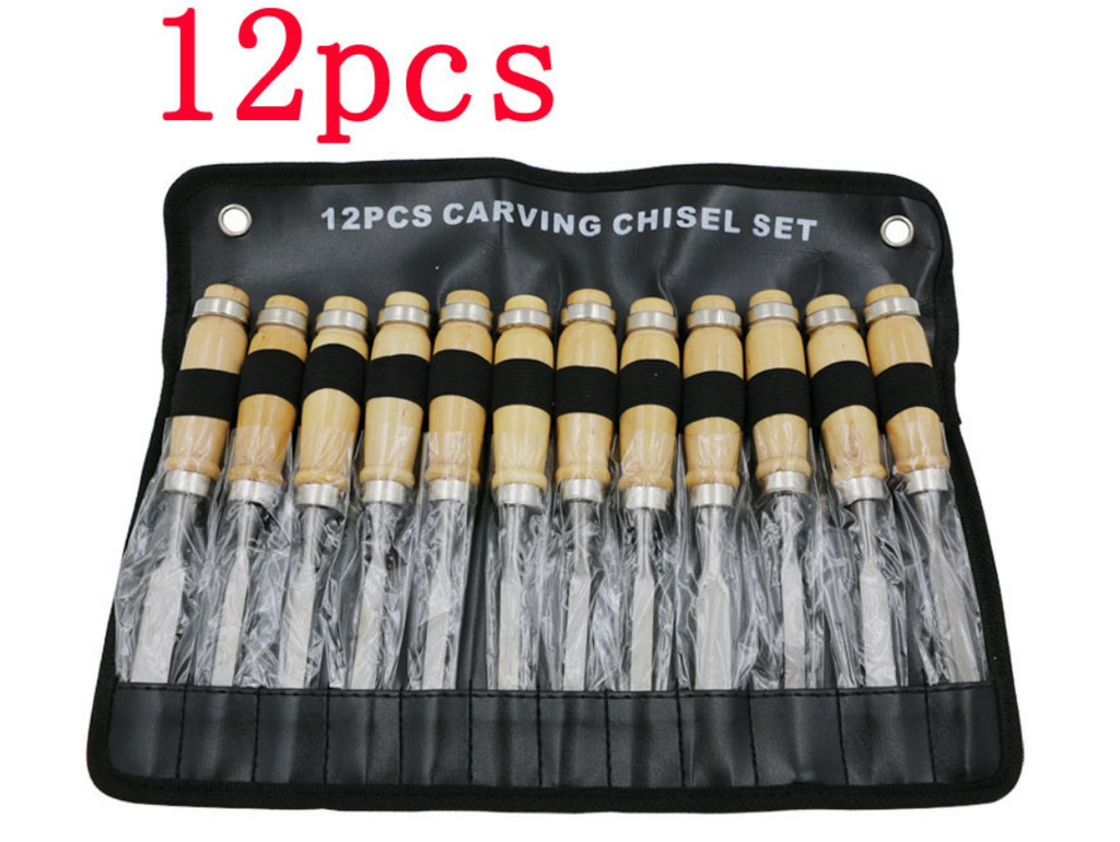 12 Stk. Professionell 20.3cm Holz Schnitzerei Meißel Furche Set Drehmaschine