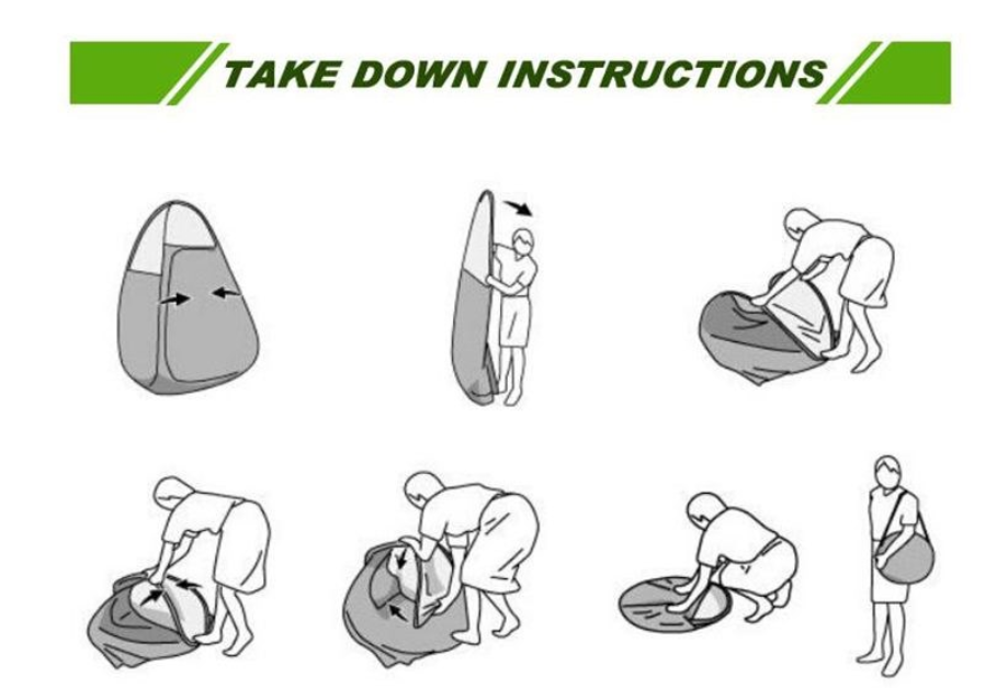 Twin Pop-Up Shower Tent Changing Room with Pad