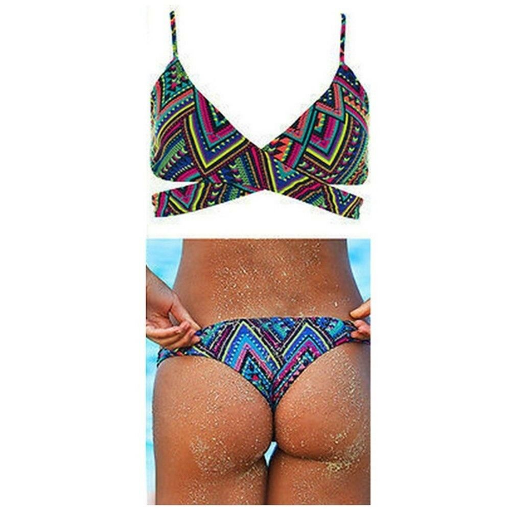 Floral Bikini Vintage Printing Swimwear Swimsuit Bathing Suit
