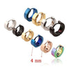 Girl Boy Earrings Puncture   4mm golden single
