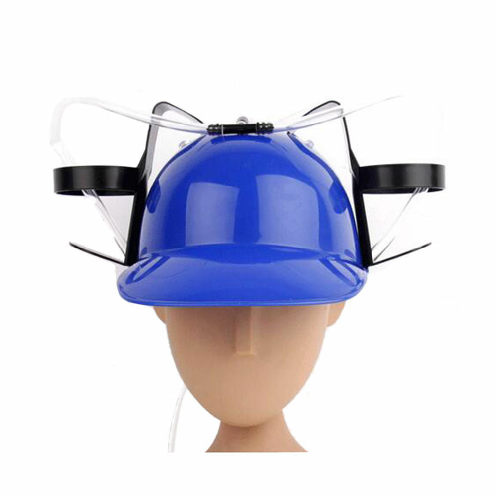 Beer Drinking Helmet Hat Game Drink Fun Party Baseball Dispenser blue