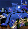 4pcs Suit 3D Reactive Dyeing Polyester Fiber Bedding Sets Queen King Size Paris