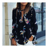Half Opening Collar Printing Slim Shirt