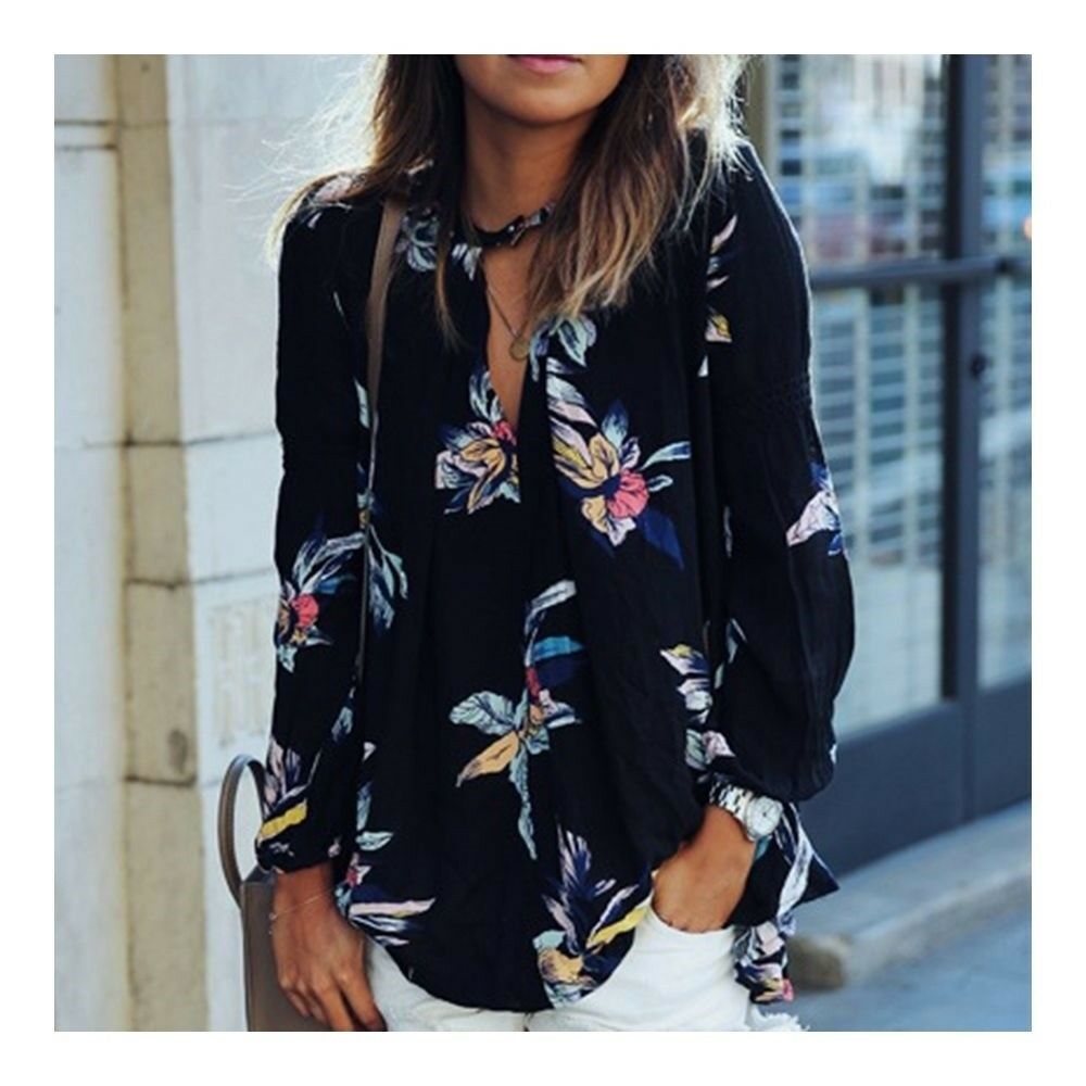 Half Opening Collar Printing Slim Shirt