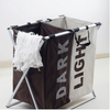 Large 2Compartments Durable Aluminium Rack Folding Laundry Basket Storage Hamper