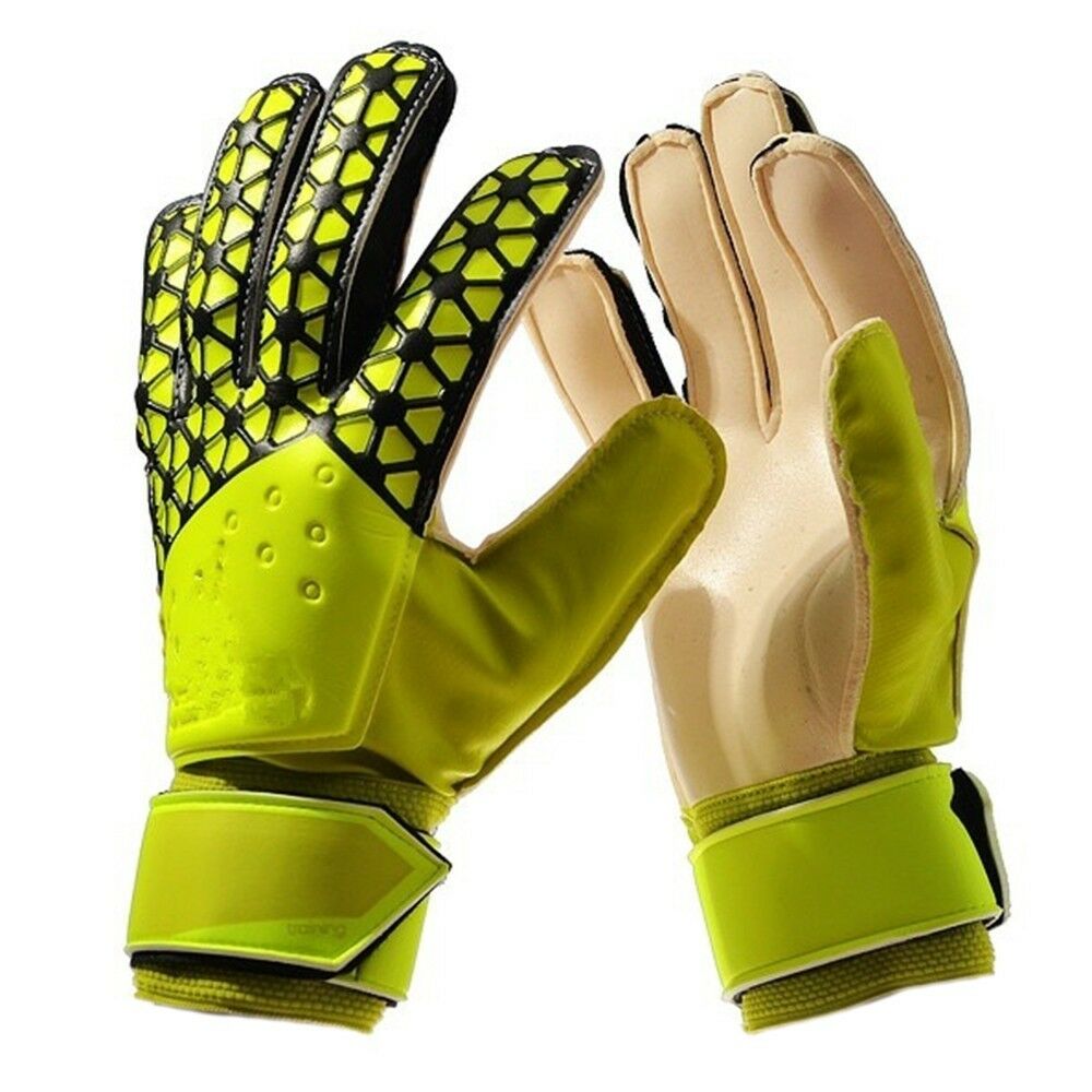 Latex Goalkeeper Gloves Roll Finger   yellow  8