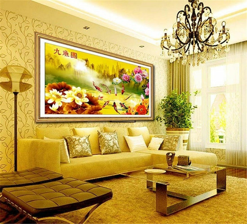 5D Crystal round diamond paste diamond drill diamond drill stick painting fish