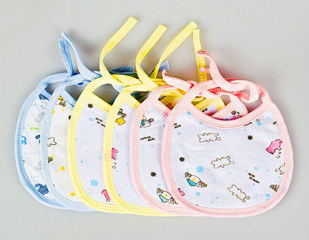 Comfortable Bib Cute Cartoon Feeding Bibs Baby Bibs 100% Cotton Saliva Towels