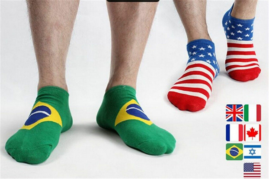 Socks -Men's - Male -7 pairs of FIags Ankle Socks