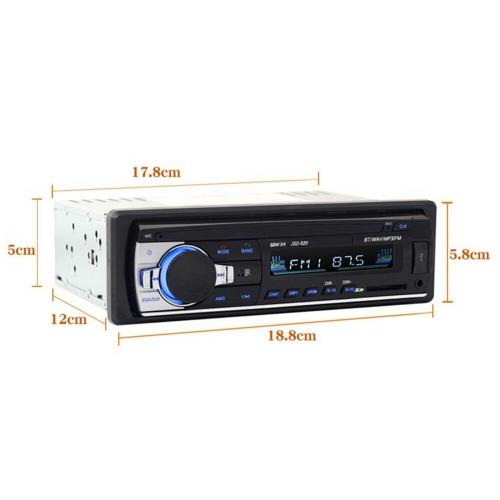 JSD-520 Car Bluetooth MP3 Player with USB Radio DVD CD