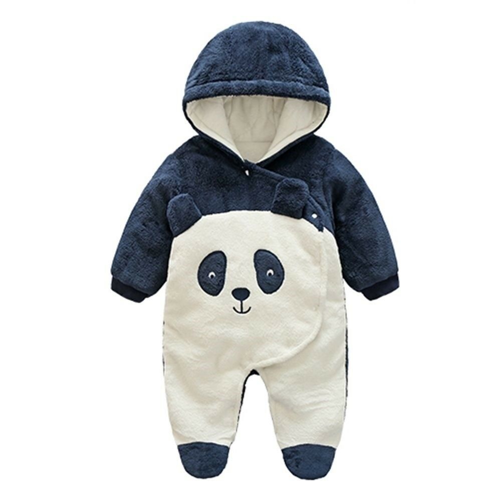 Infant Cotton Rompers One-pieces Thick Jumpsuits 0-3-6 months panda 59cm