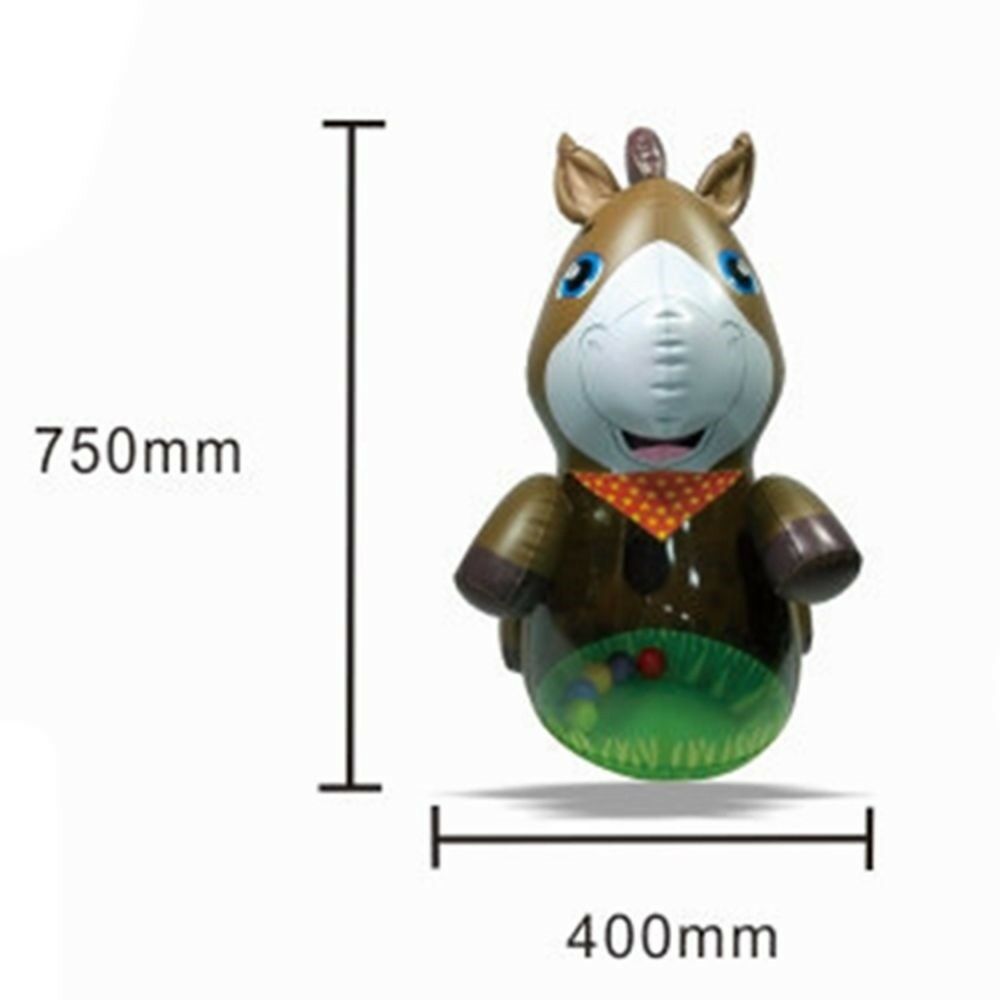 Thick Large Tumbler Inflatable Horse PVC Toy
