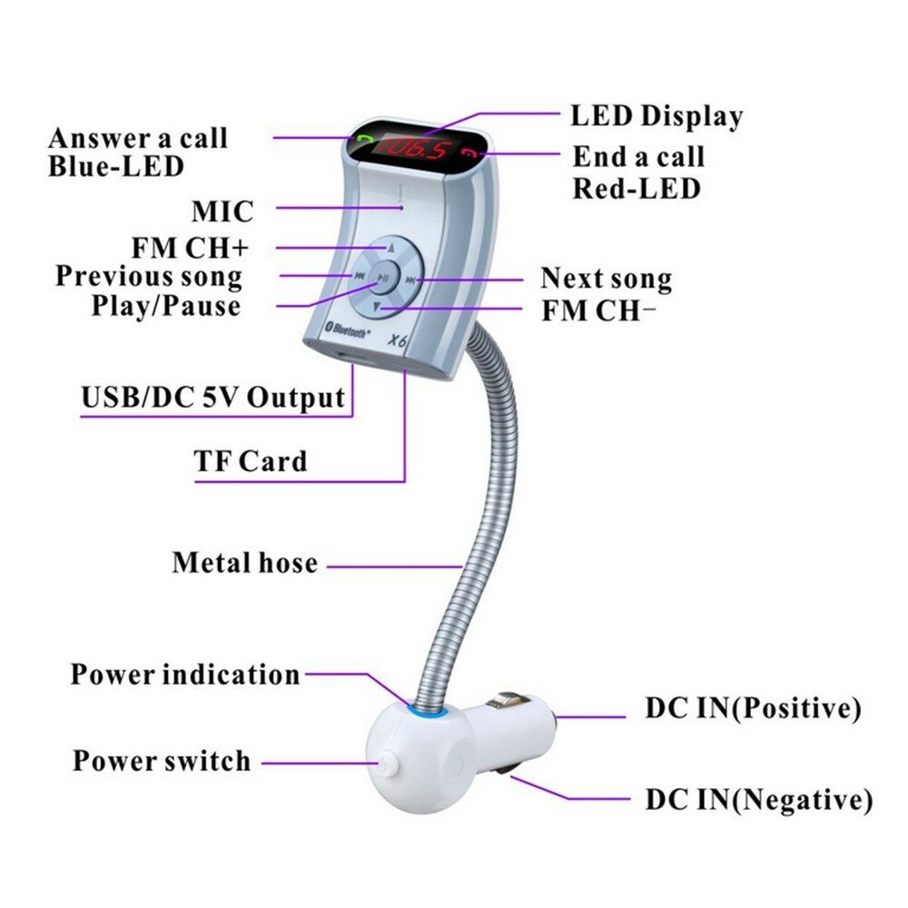 Bluetooth Car MP3 Bluetooth Handsfree Cigar Lighter X6