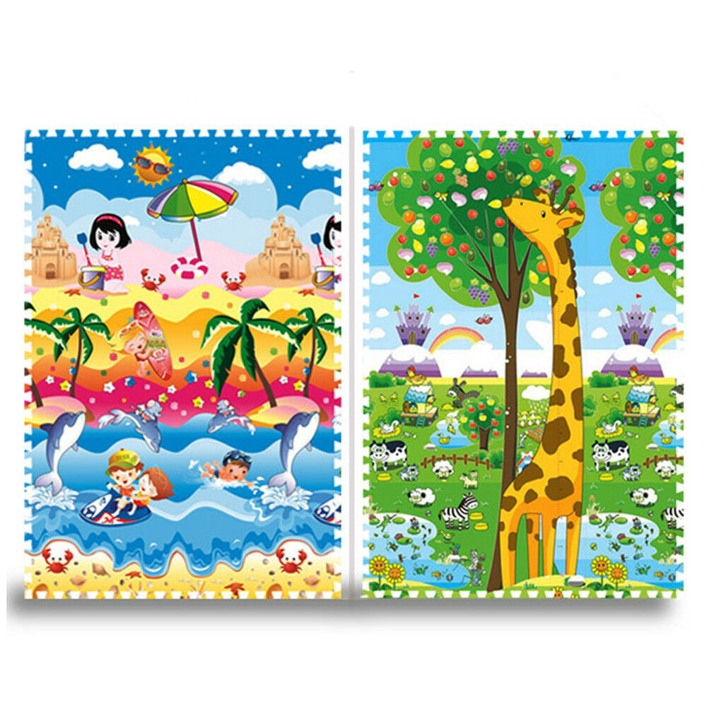 Infant Babay Climbing Mat 2cm Thick Puzzle Game Floor Stripe