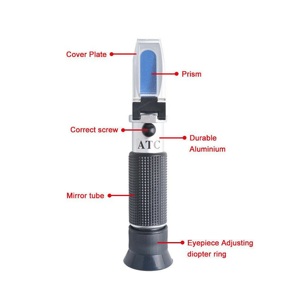 0-10% Brix Refractometer Automatic Temperature Compensation Fruit  Refractometer