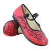 Old Beijing Cloth Shoes Rubber Sole Flat    red