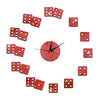 Living Room Wall Clock Mirror DIY Creative Dice