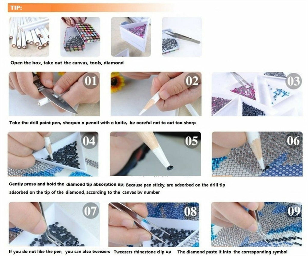 The new round diamond diamond embroidery living room lodge 5D diamond painting