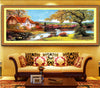 The new round diamond diamond embroidery living room lodge 5D diamond painting