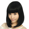 30cm Bobo Blunt Bang Hair Cap Wig Black