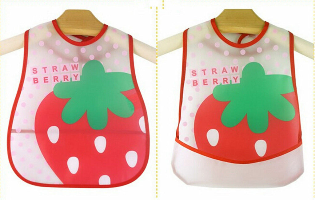 Cute Cartoon Bib Feeding Bibs Baby Bibs Saliva Towel Waterproof  Strawberry