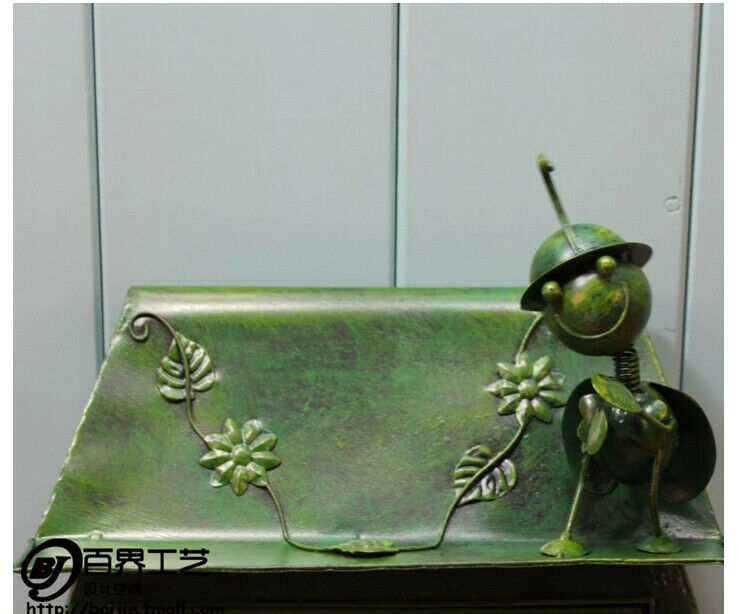 European Classical Villa Mailbox Countryside Hanging Mailbox Iron Painted