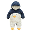 Infant Cotton Rompers One-pieces Thick Jumpsuits 0-3-6 months penguin 59cm