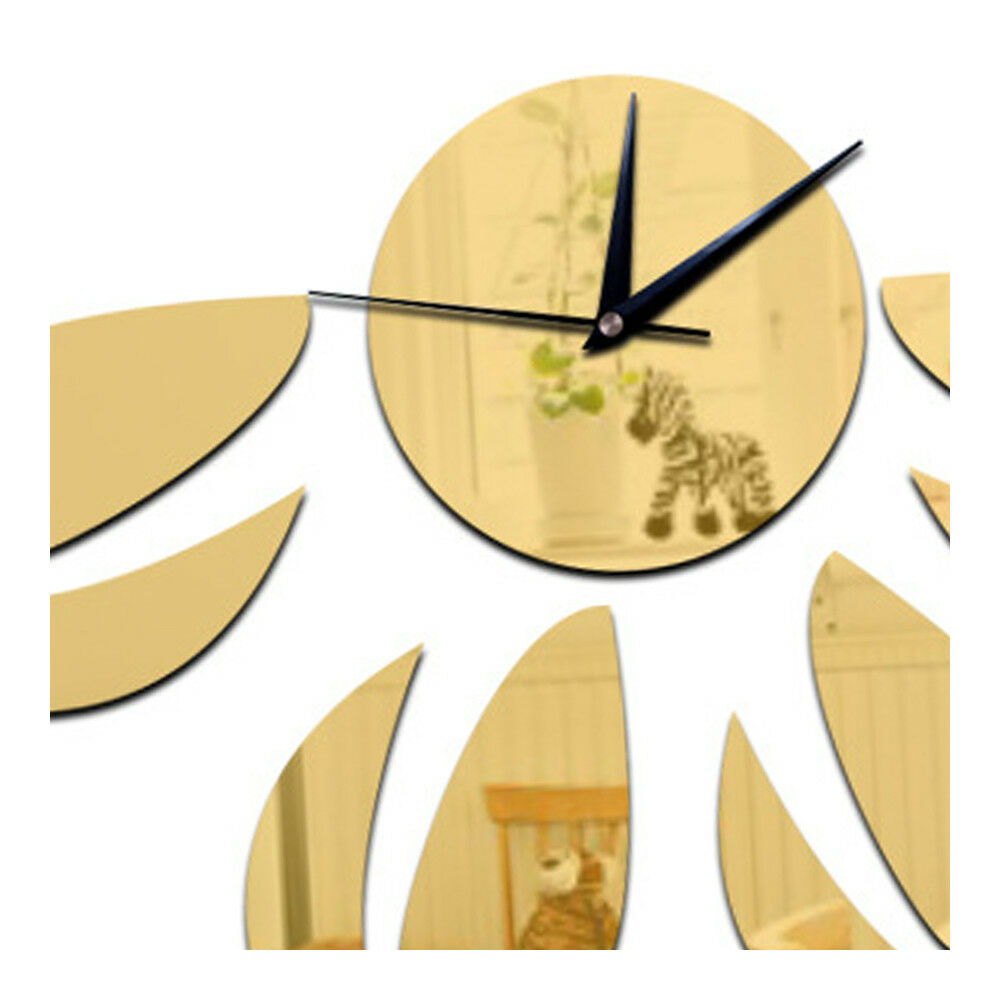 Living Room Mirror Wall Clock DIY Flower Elf Angle