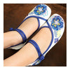 Small White Shoes Old Beijing Cloth Embroidered Shoes   blue