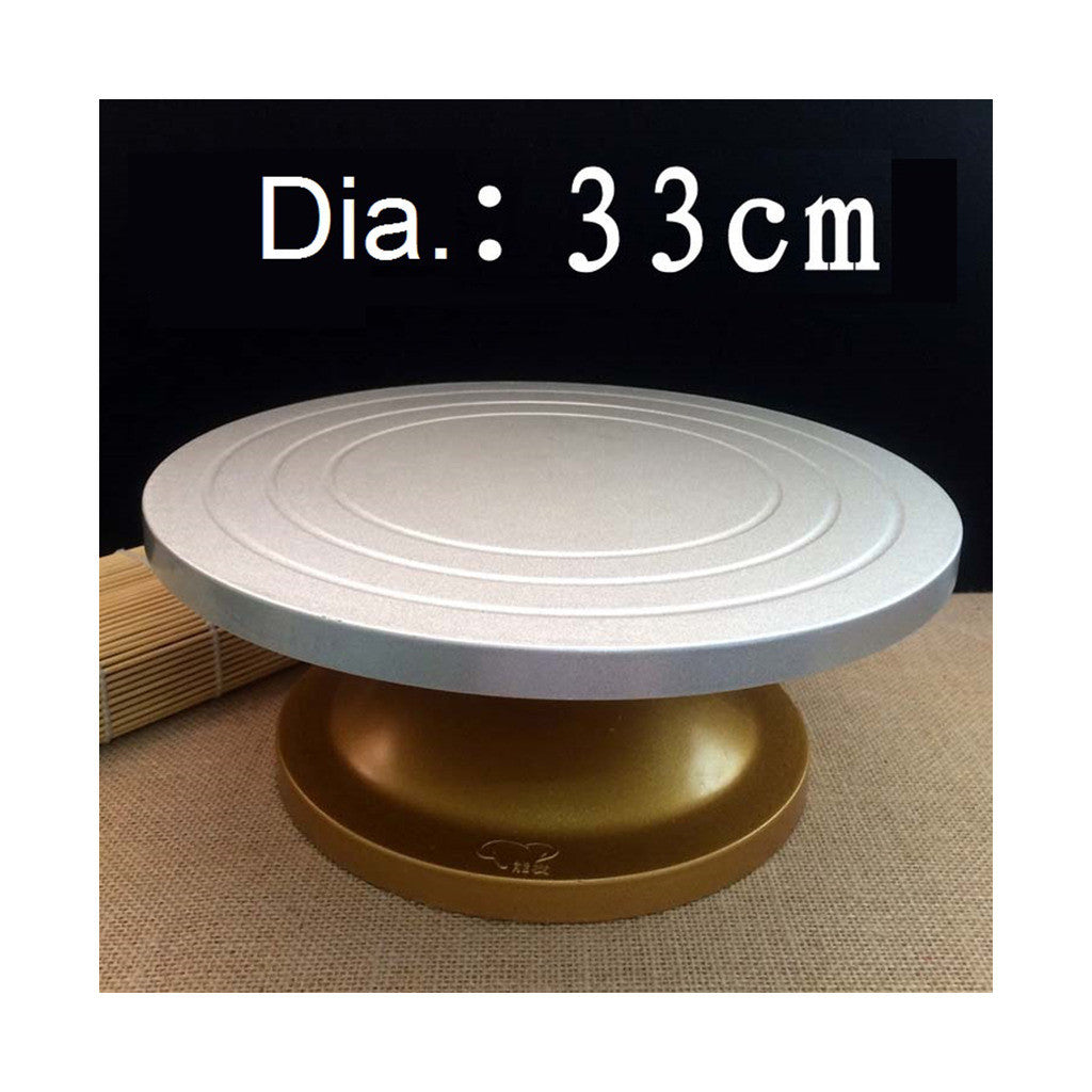 Bakeware cream cake Biaohua turntable turntable rotation steel table Decorating Decorating frame  33CM - Mega Save Wholesale & Retail