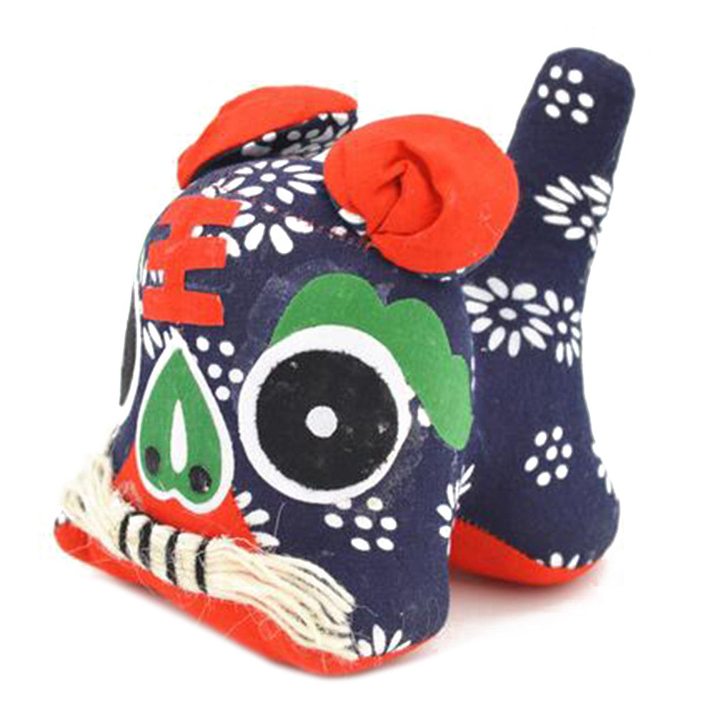 Chinese Style Cloth Tiger Home Decoration Table Decoration Gift Blue Flower - Mega Save Wholesale & Retail