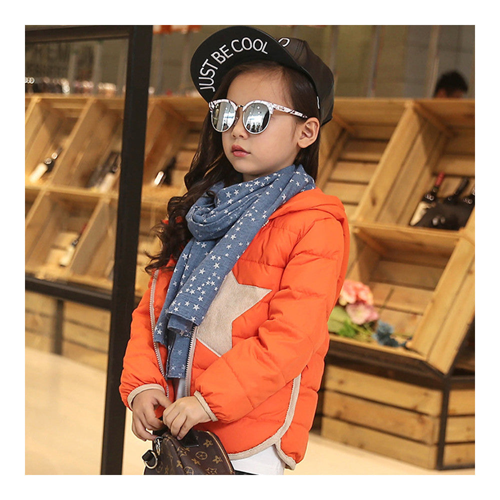 Children Garments Down Coat Boy Girl Short Winter   orange   110cm - Mega Save Wholesale & Retail - 1