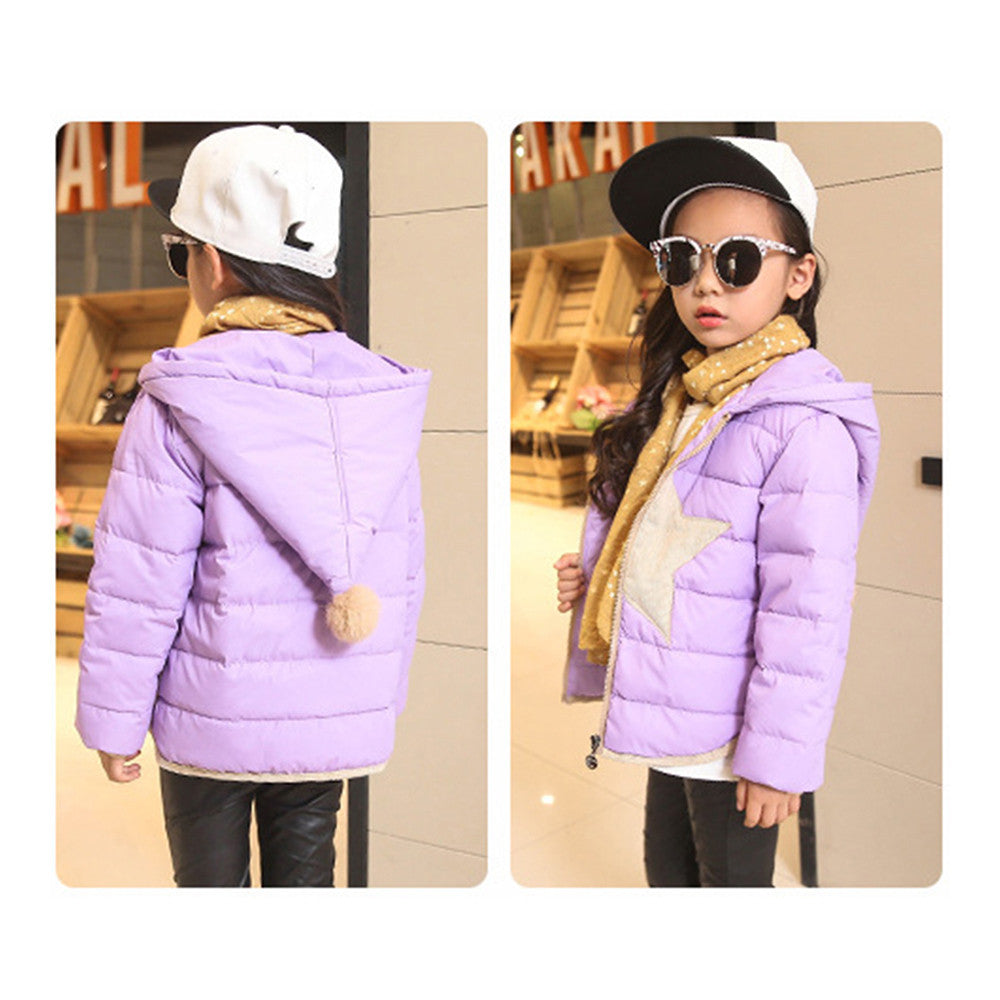 Children Garments Down Coat Boy Girl Short Winter   purple   110cm - Mega Save Wholesale & Retail - 2