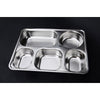 Deepen thick stainless steel plate snack square stainless steel sub-grid covered five grid fourfold rice dish lunch boxes free shipping  5 Grid - Mega Save Wholesale & Retail