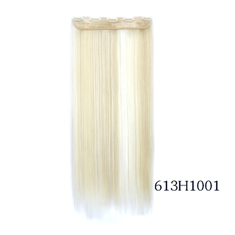 Yiwu's wig factory direct wholesale five piece long straight hair extension card issuing child wig hair piece explosion models in Europe and America   613H1001 - Mega Save Wholesale & Retail - 2