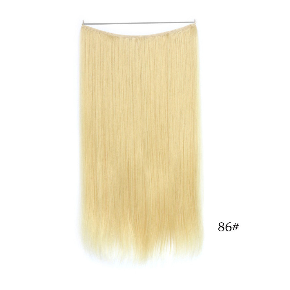 The new fishing line hair extension wig hair extension piece straight hair wig piece factory direct wholesale supply foreign trade explosion models in Europe and America  86# - Mega Save Wholesale & Retail - 1