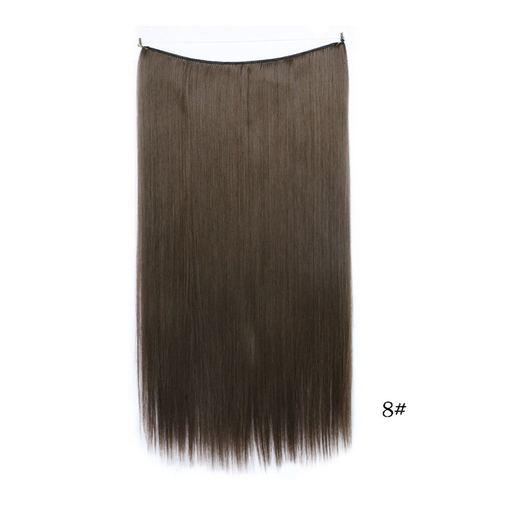 The new fishing line hair extension wig hair extension piece straight hair wig piece factory direct wholesale supply foreign trade explosion models in Europe and America  8# - Mega Save Wholesale & Retail - 1