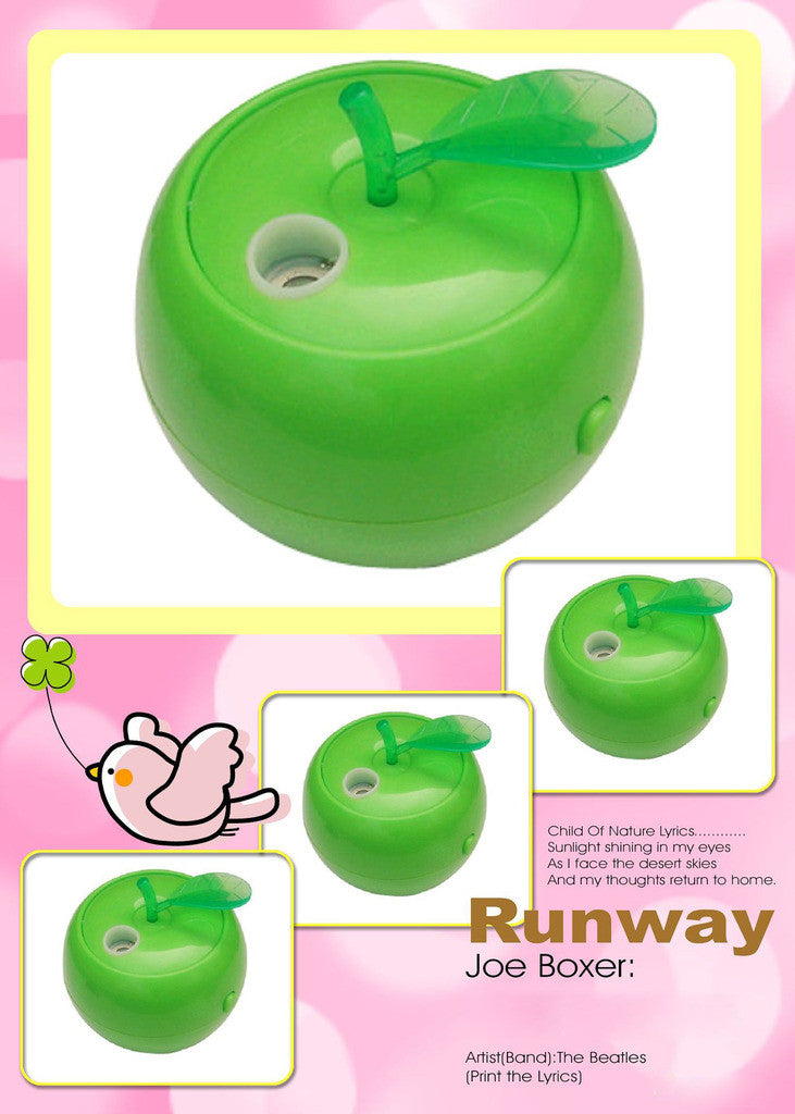 USB Mini Apple Humidifier Ultrasonic Moisturizing Clean Air Humidifier Green - Mega Save Wholesale & Retail - 2