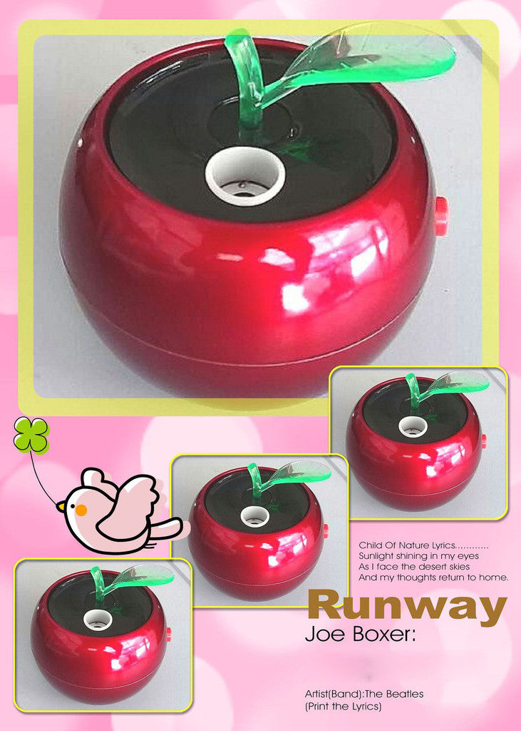 USB Mini Apple Humidifier Ultrasonic Moisturizing Clean Air Humidifier Red - Mega Save Wholesale & Retail - 2