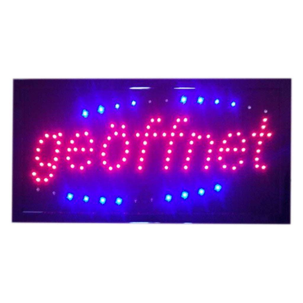 LED Schild Leuchtschild "ge?ffnet" Reklame Leuchterklame Werbungsschild Werbungszeichen - Mega Save Wholesale & Retail