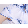 Chinese Blue and white porcelain Cheongsam Evening Prom Wedding Elegant Dress S - Mega Save Wholesale & Retail - 3