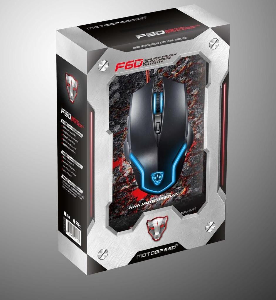 Emitting gaming mouse F61 notebook desktop mouse licensed cafe Cable year replacement ADS Red - Mega Save Wholesale & Retail - 3