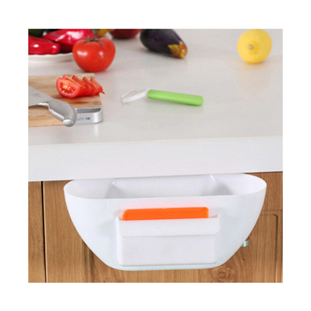 Factory direct the latest strange new kitchen gadget kitchen trash can hang plastic storage box storage box WHITE - Mega Save Wholesale & Retail